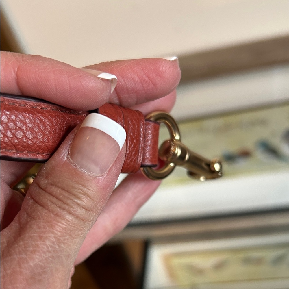 Coach Rust colored crossbody strap with Gold Hardware - Picture 10 of 13